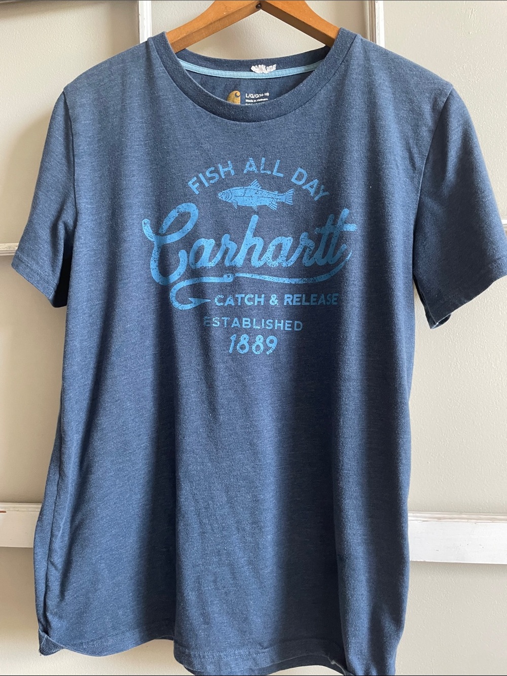 Carhartt Navy Blue 'Fish All Day' Graphic Tee